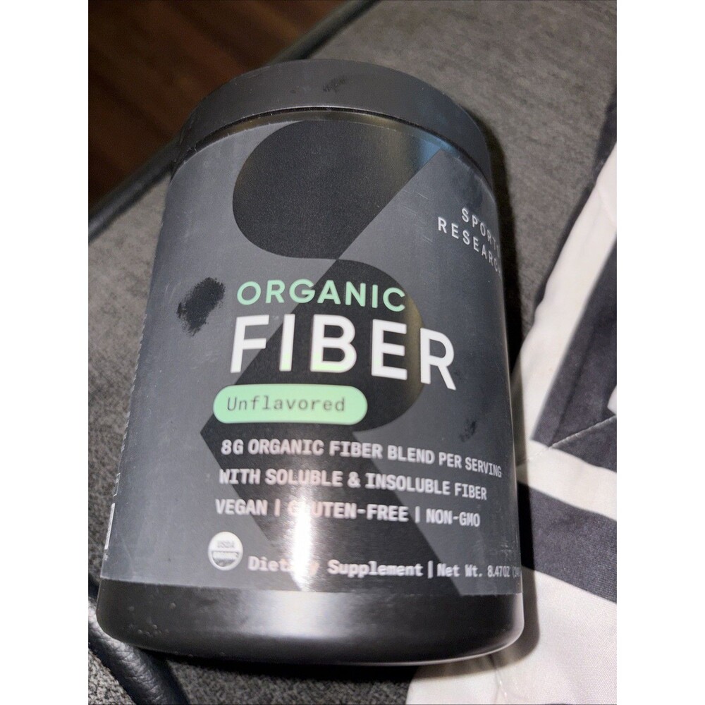 Sports Research® Organic Fiber Unflavored – Organic Fiber Powder - Daily Psylliu